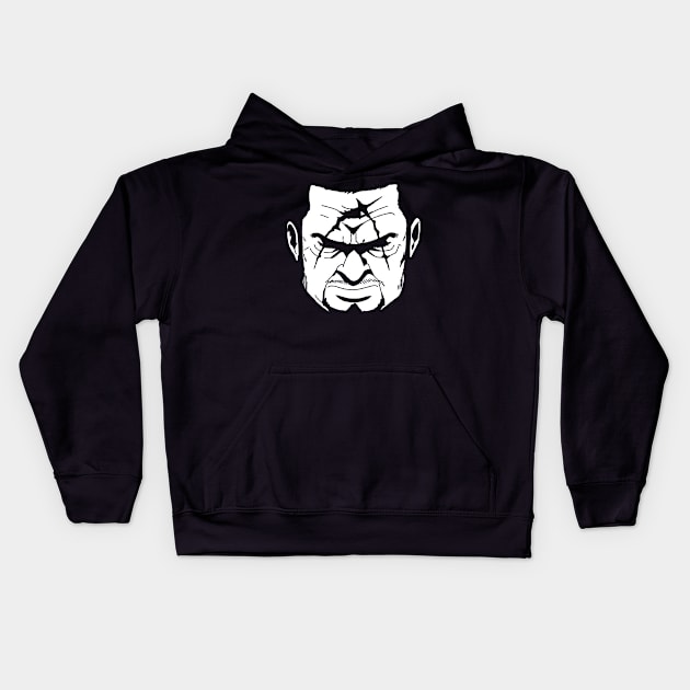 Fujitora Marine One Piece Kids Hoodie by SaverioOste